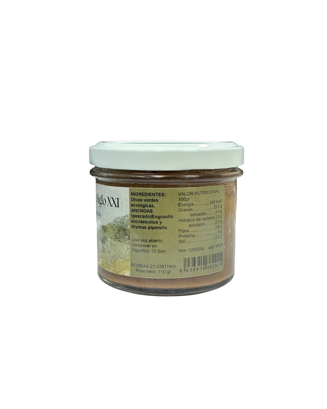 Garum XXI 120 gr - Aperitivo de Olivas verdes ecológicas y Anchoas del Cantábrico - Imagen 5