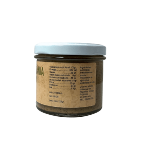 Parte posterior bote crema de almendras