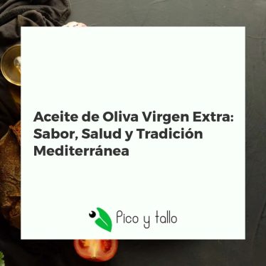 Botella de Aceite de Oliva Virgen Extra con aceitunas y hojas de olivo, simbolizando salud y sabor mediterráneo.