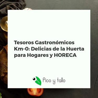 Cesta de mimbre llena de frutas y verduras frescas y coloridas de la huerta, simbolizando productos Km-0 y sostenibilidad
